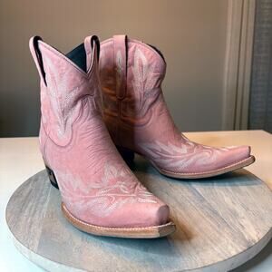 Lane Lexington Women's Cowboy Pink Western Cowgirl Short Ankle Boots Size 11